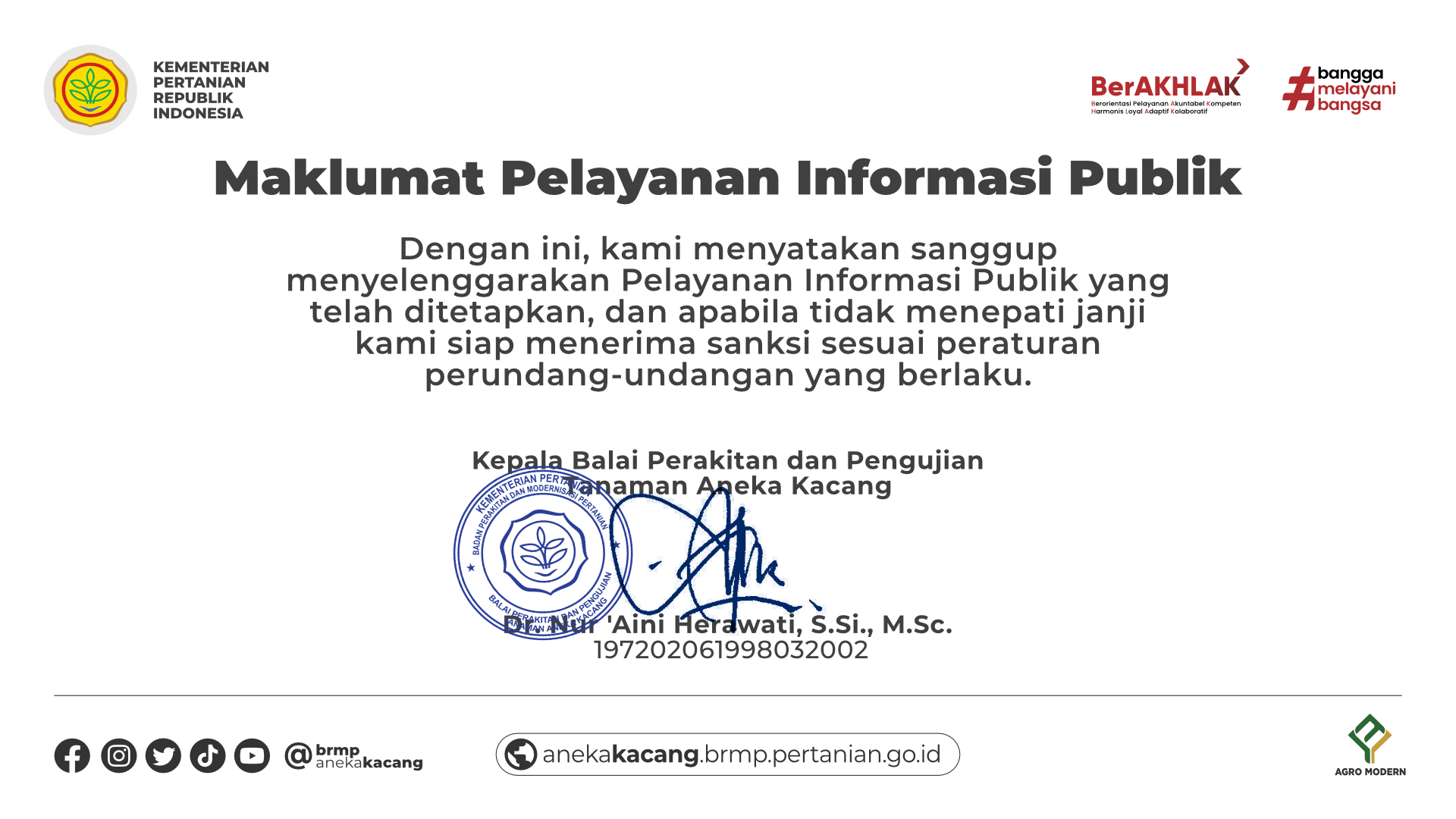 Maklumat Pelayanan Informasi Publik
